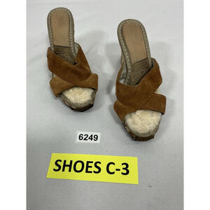 Womans Uggs Australia Slip On Wedge Sandals 8 Camel Open Toe